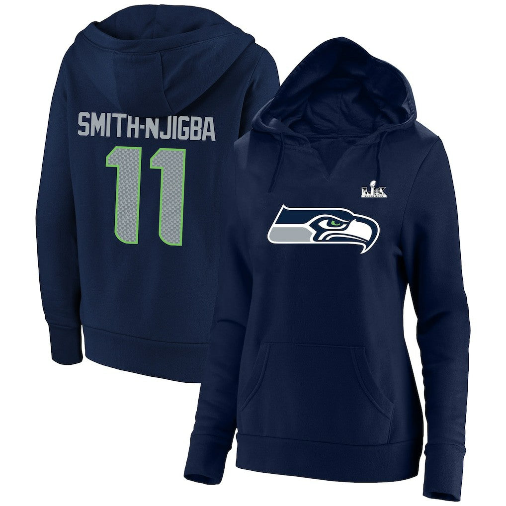Seattle Seahawks Jaxon Smith-Njigba  Women's Super Bowl LX Champions Plus Size Name & Number Fleece Hoodie | NFL US
