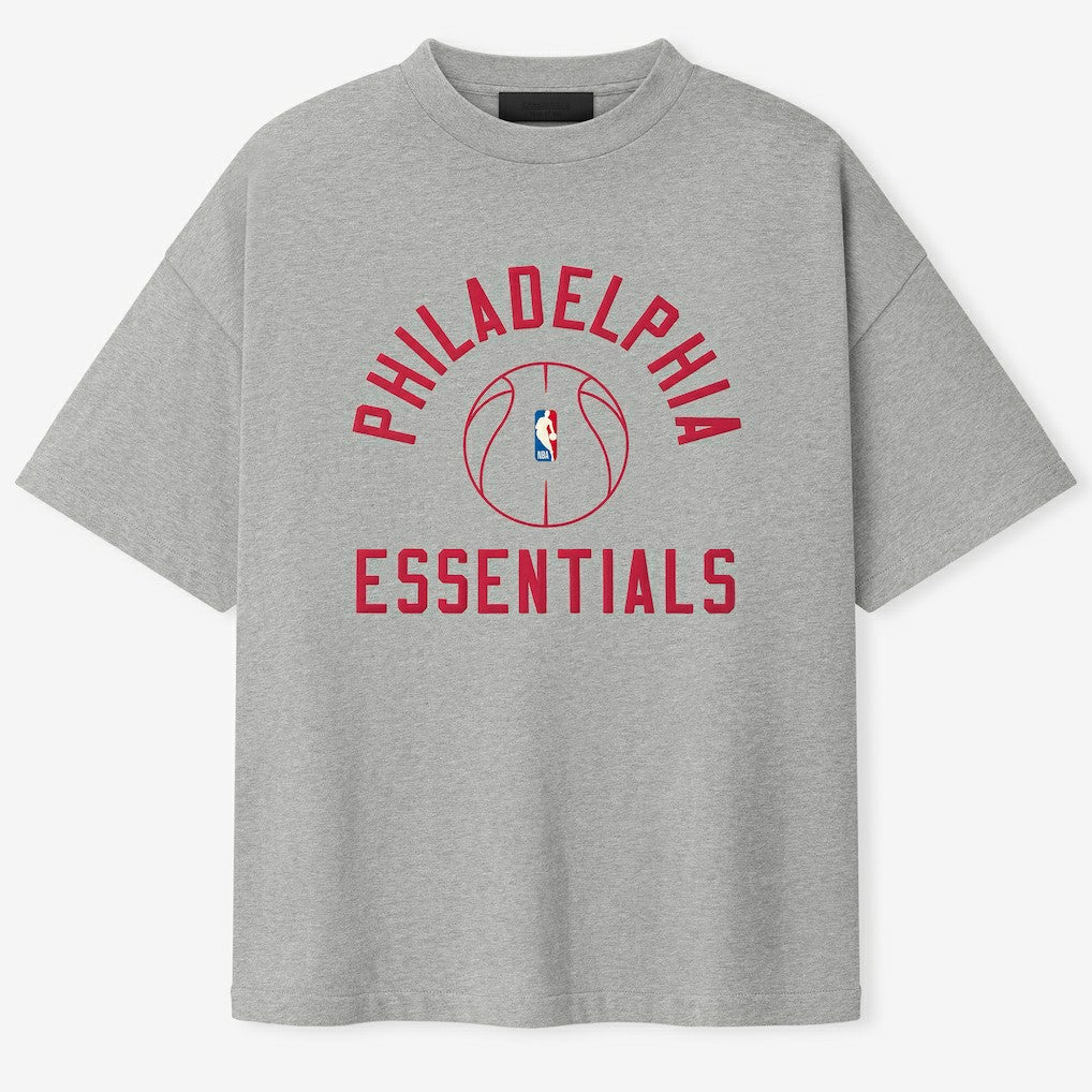 Heather Gray Philadelphia 76ers Fear of God x Barkley L. Hendricks Unisex 90's T-Shirt | NBA