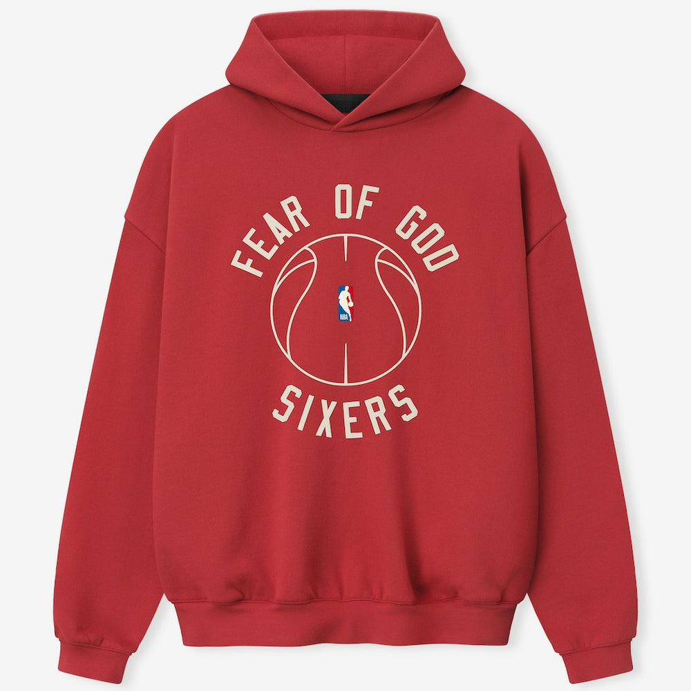 Red Philadelphia 76ers Fear of God x Barkley L. Hendricks Unisex 90's Hoodie | NBA
