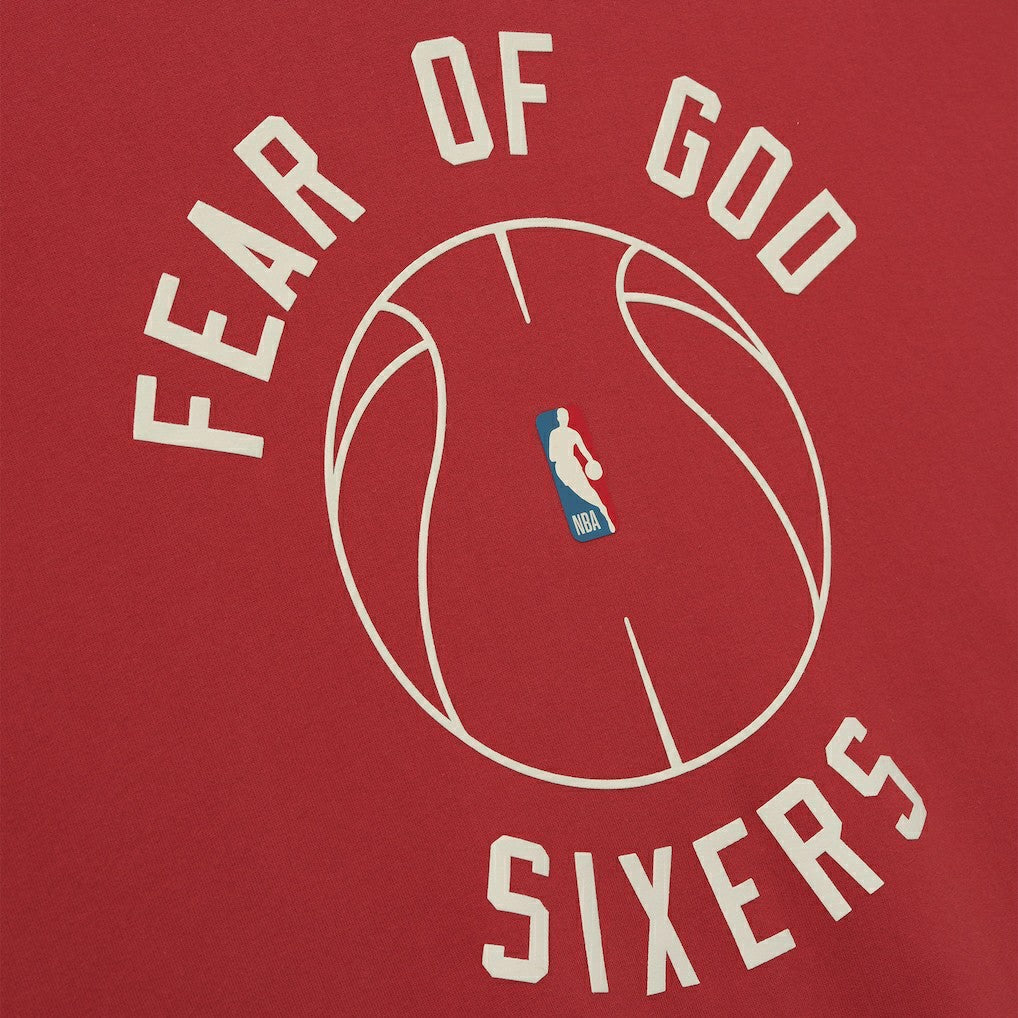Red Philadelphia 76ers Fear of God x Barkley L. Hendricks Unisex 90's Hoodie | NBA