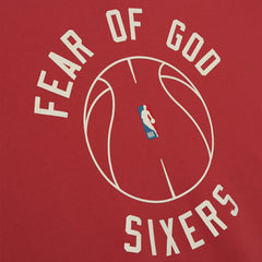 Red Philadelphia 76ers Fear of God x Barkley L. Hendricks Unisex 90's Hoodie | NBA