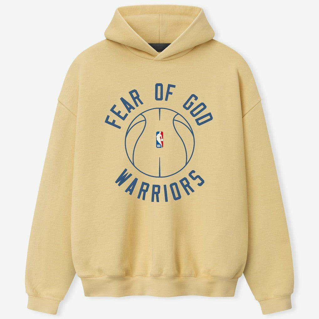 Gold Golden State Warriors Fear of God x Barkley L. Hendricks Unisex 90's Hoodie sale | NBA