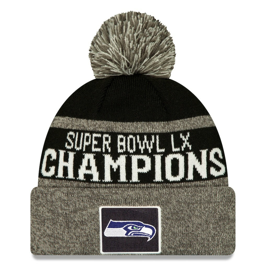 Seattle Seahawks Super Bowl LX Champions Parade Cuffed Knit Hat with Pom | NFL Online