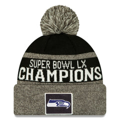 Seattle Seahawks Super Bowl LX Champions Parade Cuffed Knit Hat with Pom | NFL Online
