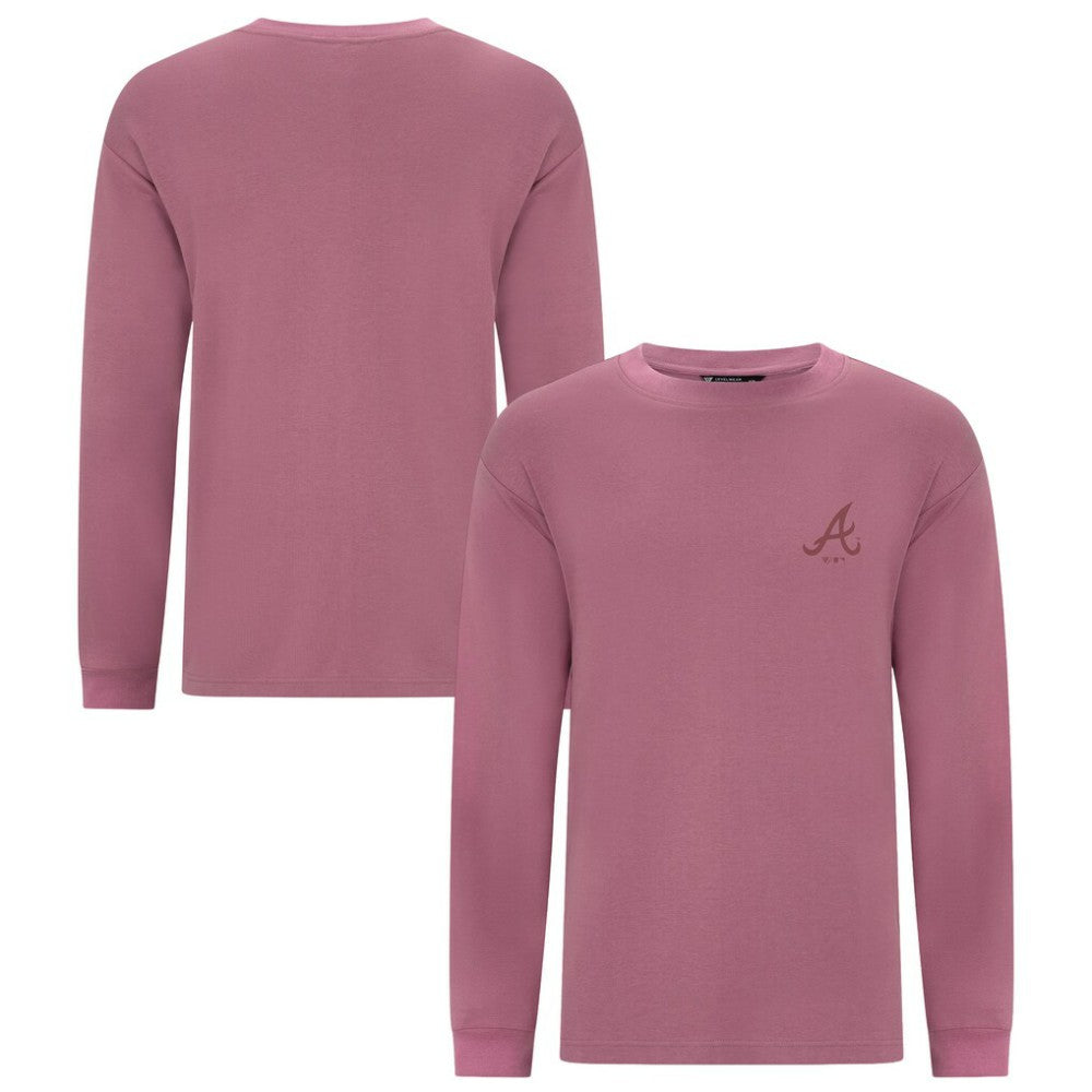 Atlanta Braves Levelwear Bridal Rose Luxe Signature Long Sleeve T-Shirt - MLB T-shirts
