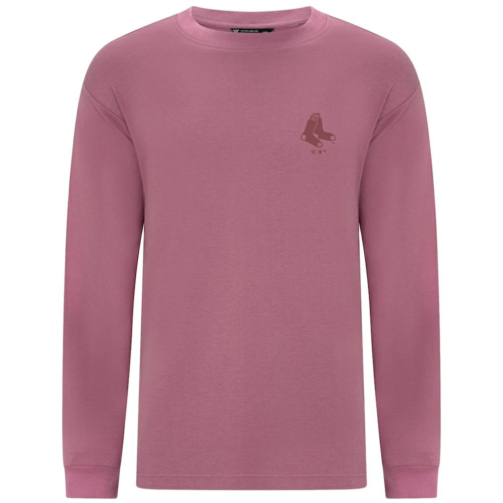 Boston Red Sox Levelwear Bridal Rose Luxe Signature Long Sleeve T-Shirt - MLB T-shirts