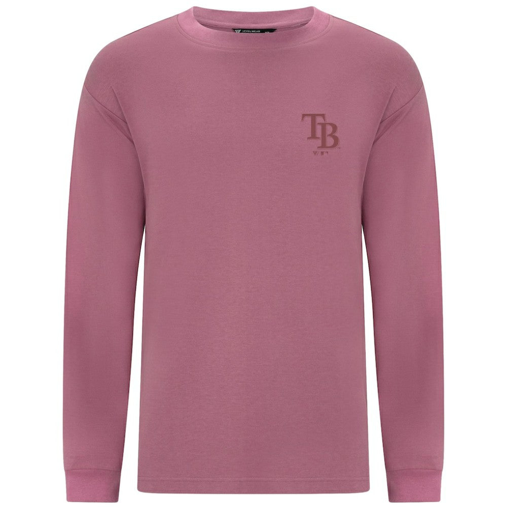 Tampa Bay Rays Levelwear Bridal Rose Luxe Signature Long Sleeve T-Shirt - MLB T-shirts