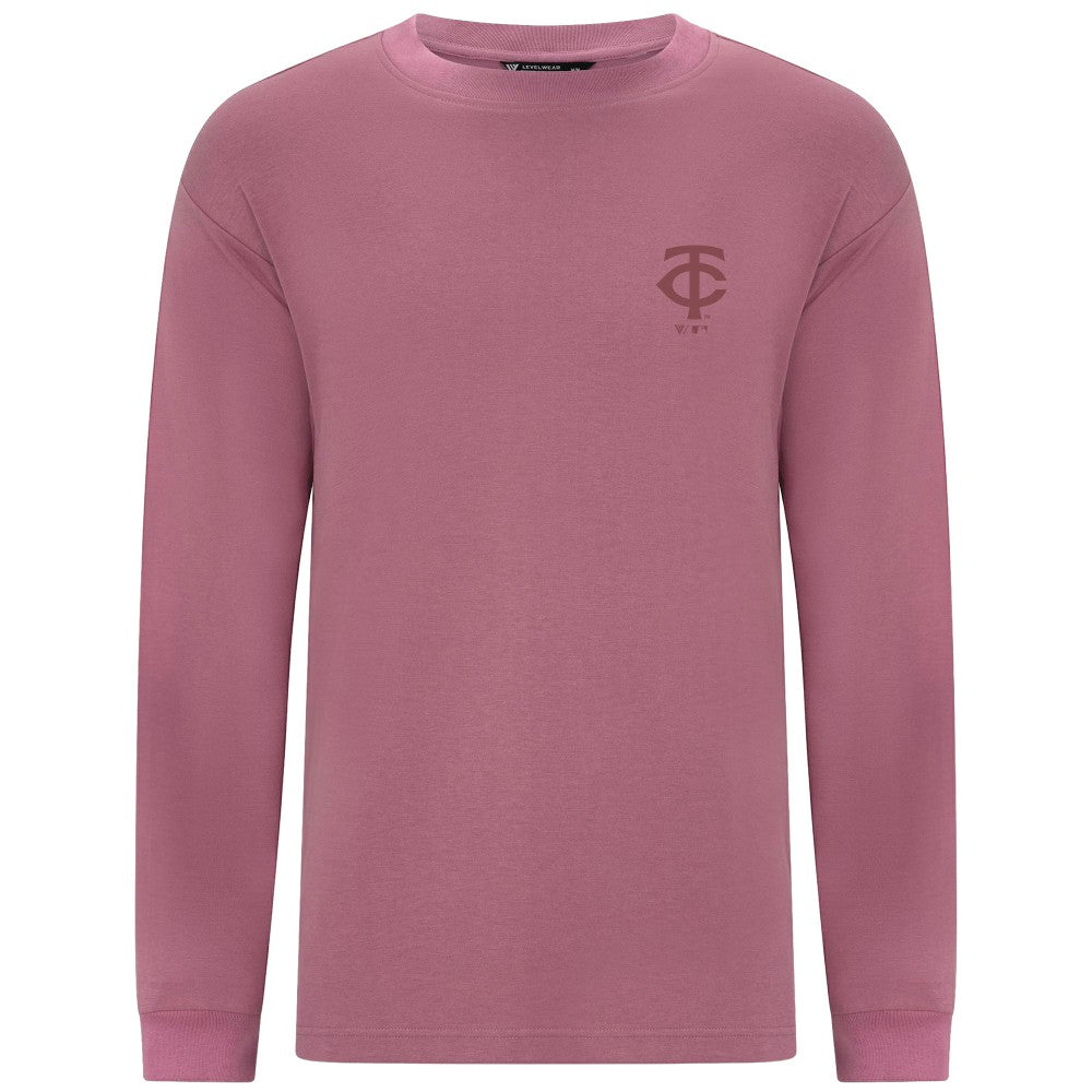 Minnesota Twins Levelwear Bridal Rose Luxe Signature Long Sleeve T-Shirt - MLB T-shirts