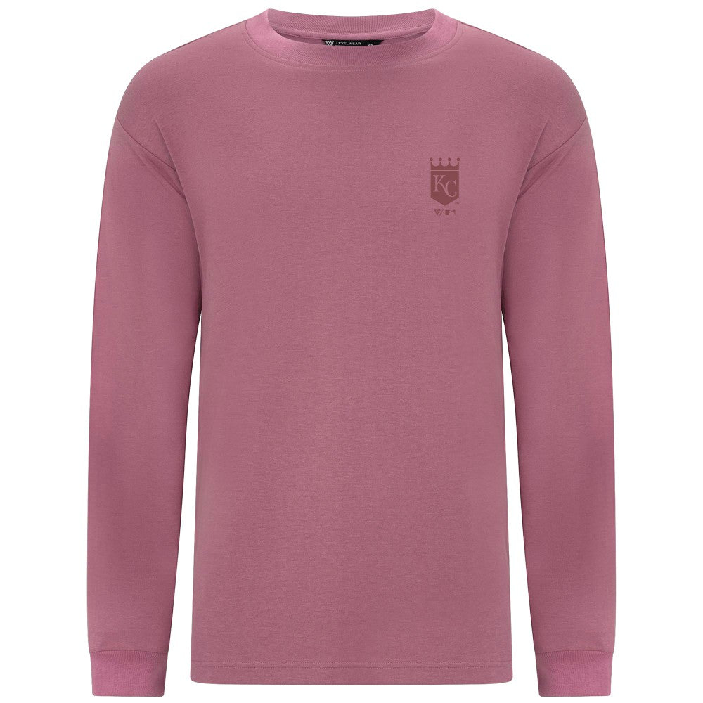 Kansas City Royals Levelwear Bridal Rose Luxe Signature Long Sleeve T-Shirt - MLB T-shirts