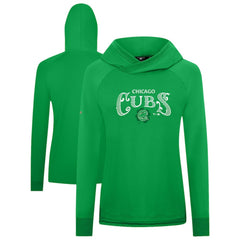 Chicago Cubs Levelwear Women's St. Patrick's Day Slender Raglan Hoodie - MLB Hoodies