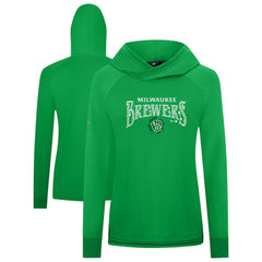 Milwaukee Brewers Levelwear Women's St. Patrick's Day Slender Raglan Hoodie - MLB Hoodies