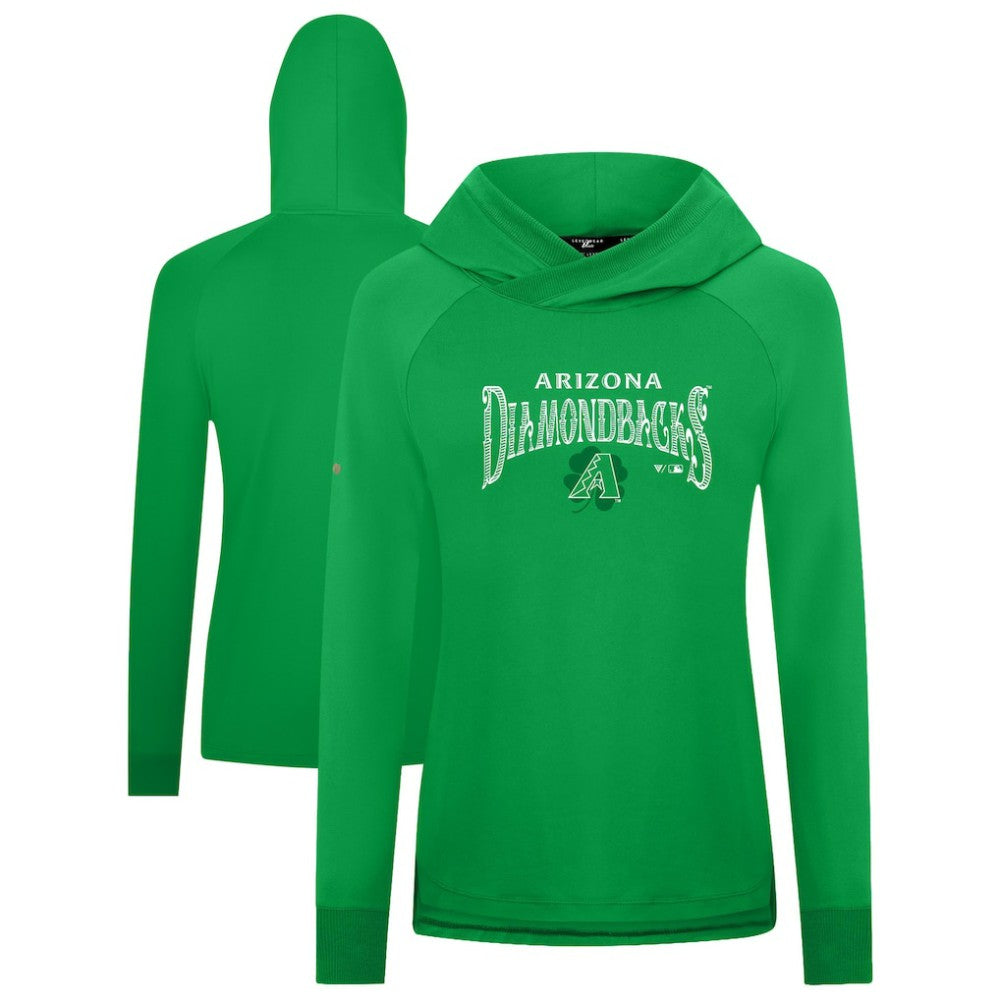 Arizona Diamondbacks Levelwear Women's St. Patrick's Day Slender Raglan Hoodie - MLB Hoodies