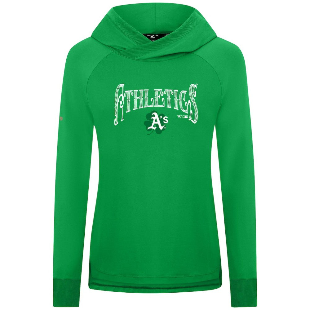 Athletics Levelwear Women's St. Patrick's Day Slender Raglan Hoodie - MLB Hoodies