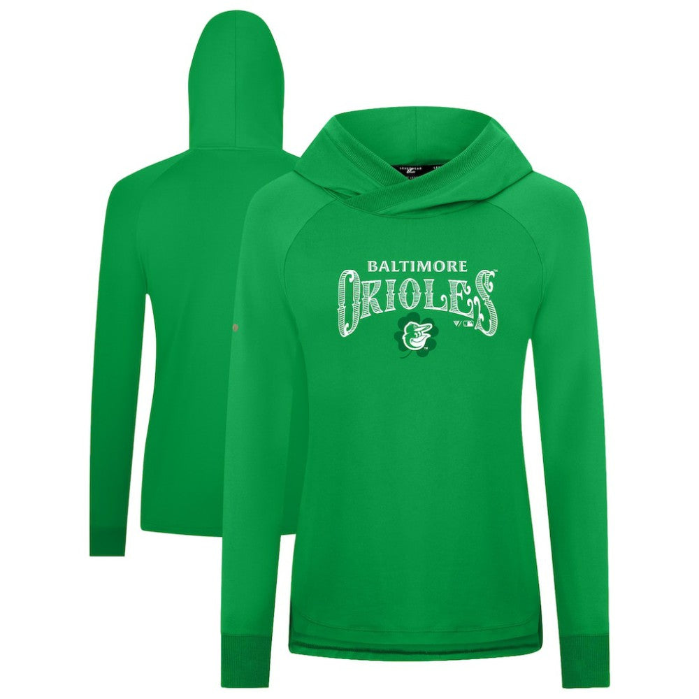 Baltimore Orioles Levelwear Women's St. Patrick's Day Slender Raglan Hoodie - MLB Hoodies