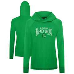 Boston Red Sox Levelwear Women's St. Patrick's Day Slender Raglan Hoodie - MLB Hoodies