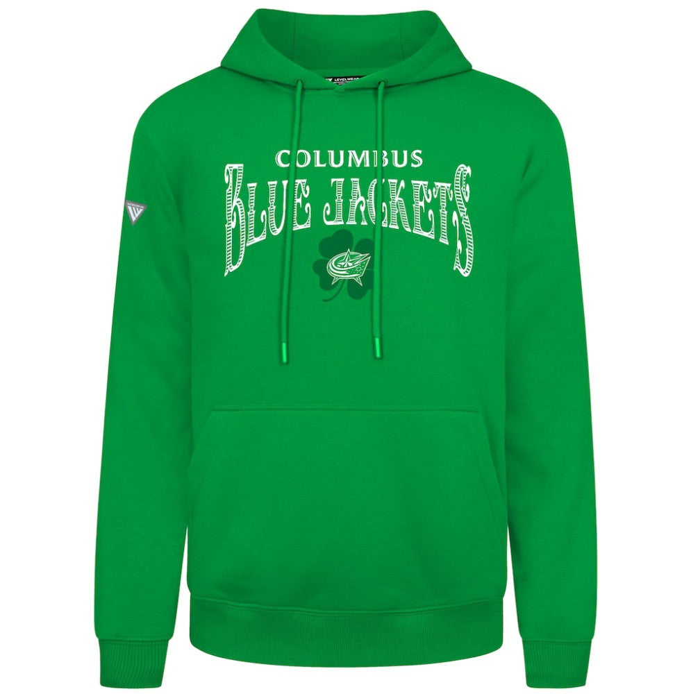 Columbus Blue Jackets Levelwear St. Patrick's Day Podium Hoodie -  NHL Hoodies
