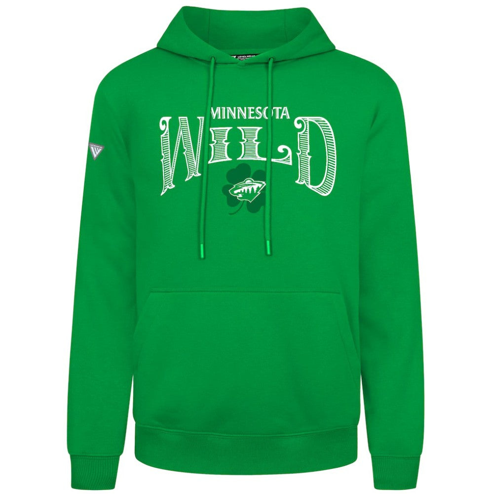 Minnesota Wild Levelwear St. Patrick's Day Podium Hoodie -  NHL Hoodies