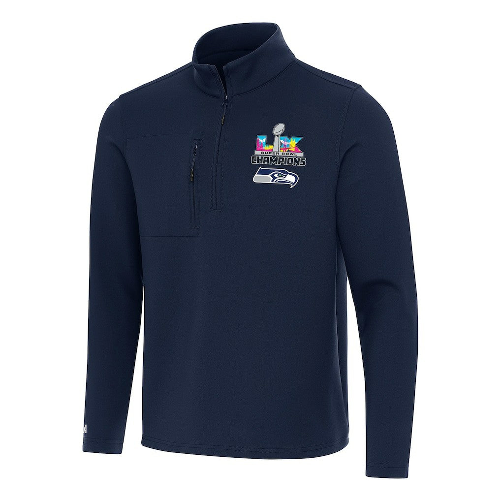 Seattle Seahawks Antigua Super Bowl LX s Insider Quarter-Zip Pullover | NFL On sale
