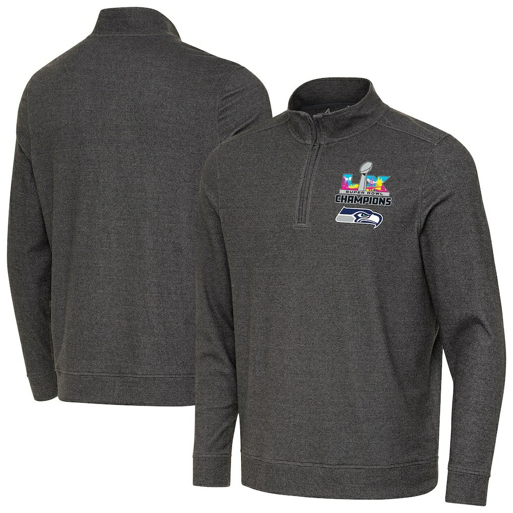 Seattle Seahawks Antigua Super Bowl LX s Subtle Quarter-Zip Pullover | NFL Outlet