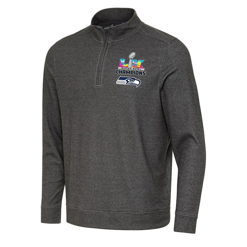Seattle Seahawks Antigua Super Bowl LX s Subtle Quarter-Zip Pullover | NFL Outlet
