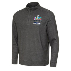 Seattle Seahawks Antigua Super Bowl LX s Subtle Quarter-Zip Pullover | NFL Outlet