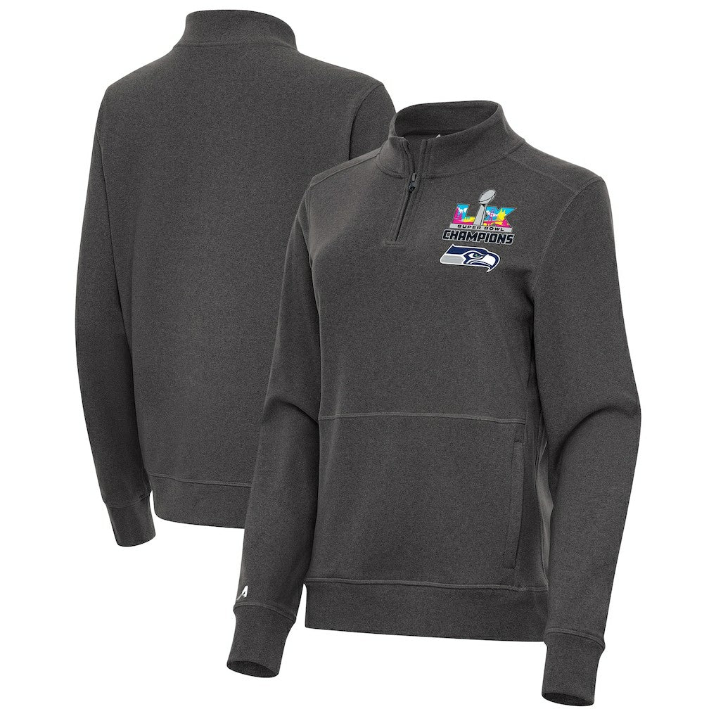 Seattle Seahawks Antigua Women's Super Bowl LX s Crush Quarter-Zip Pullover | NFL Online