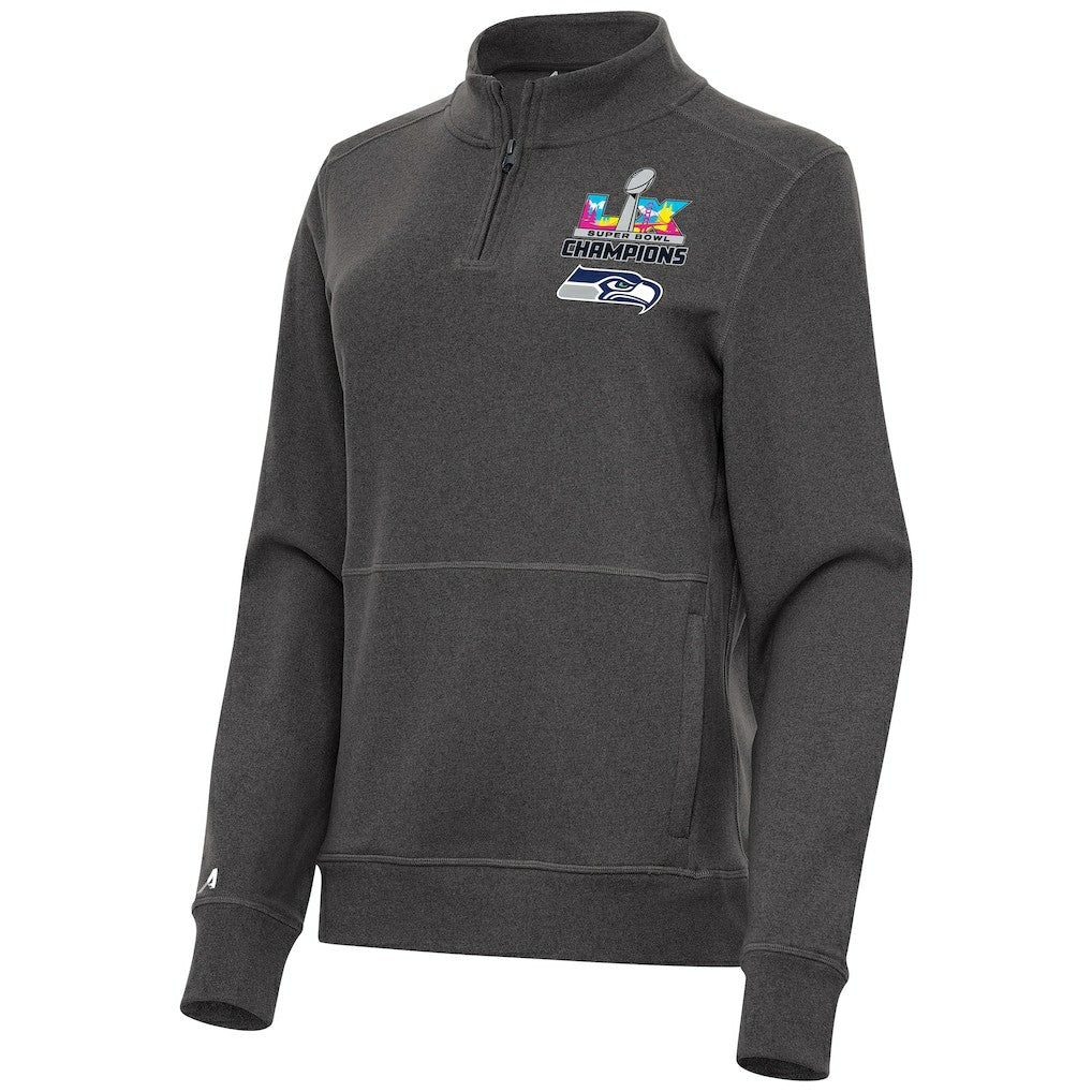 Seattle Seahawks Antigua Women's Super Bowl LX s Crush Quarter-Zip Pullover | NFL Online