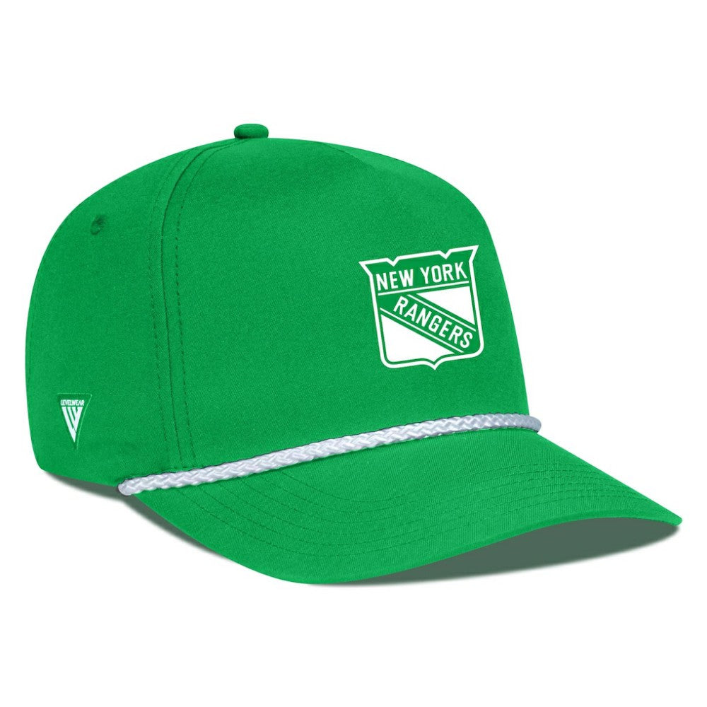 New York Rangers Levelwear St. Patrick's Day Gambit Rope Adjustable Hat -  NHL Hats