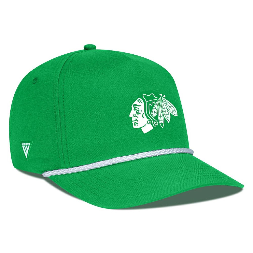 Chicago Blackhawks Levelwear St. Patrick's Day Gambit Rope Adjustable Hat -  NHL Hats