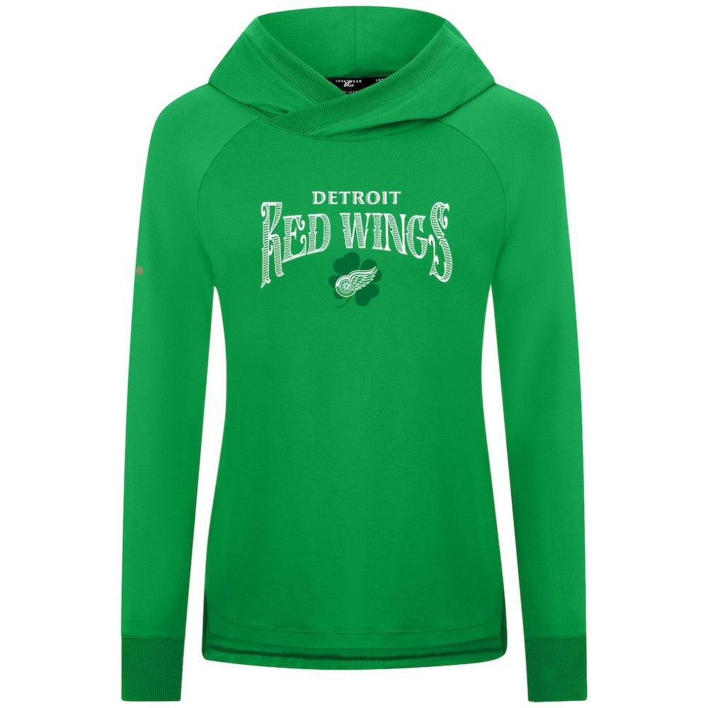 Detroit Red Wings Levelwear Women's St. Patrick's Day Slender Raglan Hoodie -  NHL Hoodies