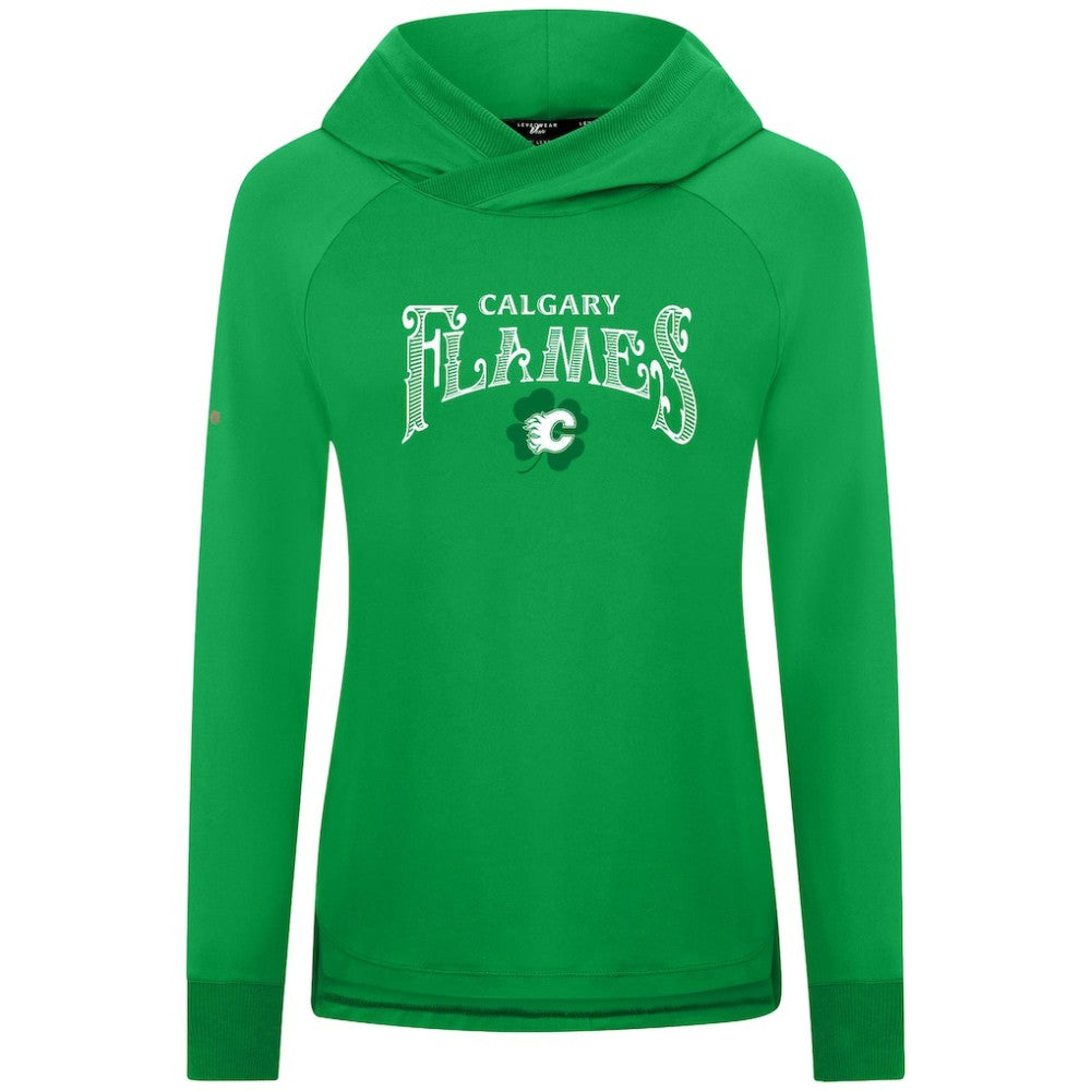 Calgary Flames Levelwear Women's St. Patrick's Day Slender Raglan Hoodie -  NHL Hoodies