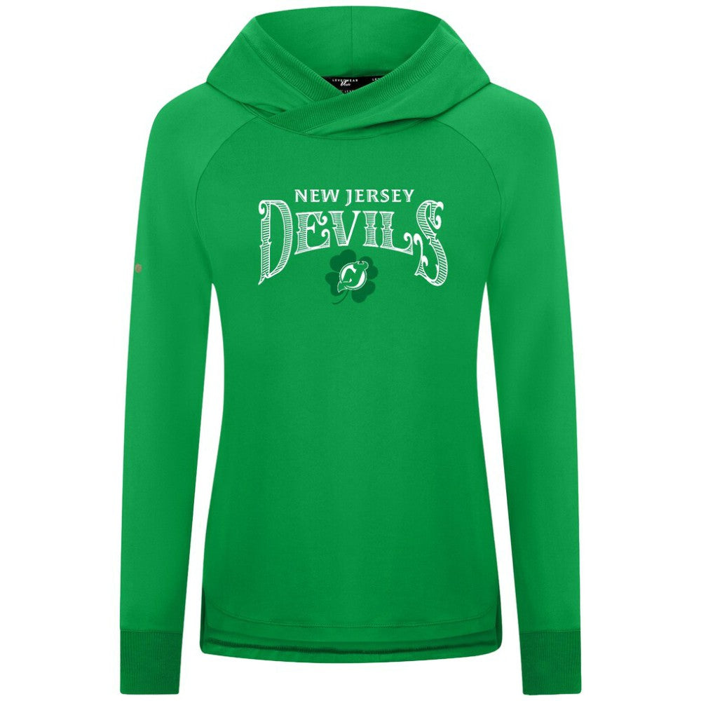 New Jersey Devils Levelwear Women's St. Patrick's Day Slender Raglan Hoodie -  NHL Jerseys