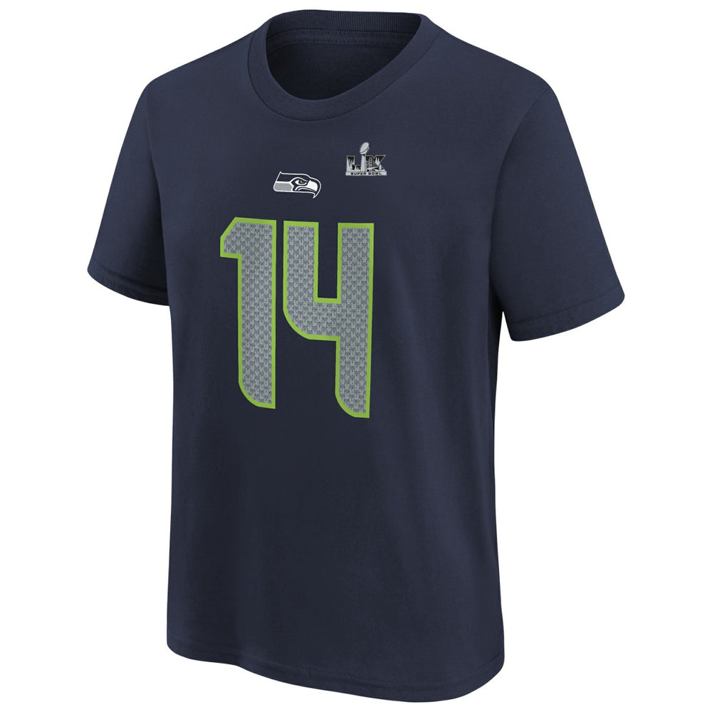 Seattle Seahawks Sam Darnold  Youth Super Bowl LX Name & Number T-Shirt | NFL Outlet