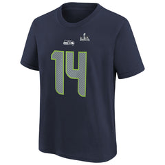 Seattle Seahawks Sam Darnold  Youth Super Bowl LX Name & Number T-Shirt | NFL Outlet