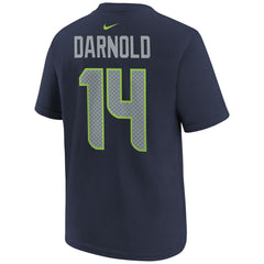 Seattle Seahawks Sam Darnold  Youth Super Bowl LX Name & Number T-Shirt | NFL Outlet