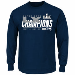 Seattle Seahawks Super Bowl LX Champions Big & Tall Iconic Victory Long Sleeve T-Shirt | NFL New
