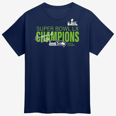 Seattle Seahawks Super Bowl LX Champions Big & Tall Autograph Signing Roster T-Shirt | NFL Online
