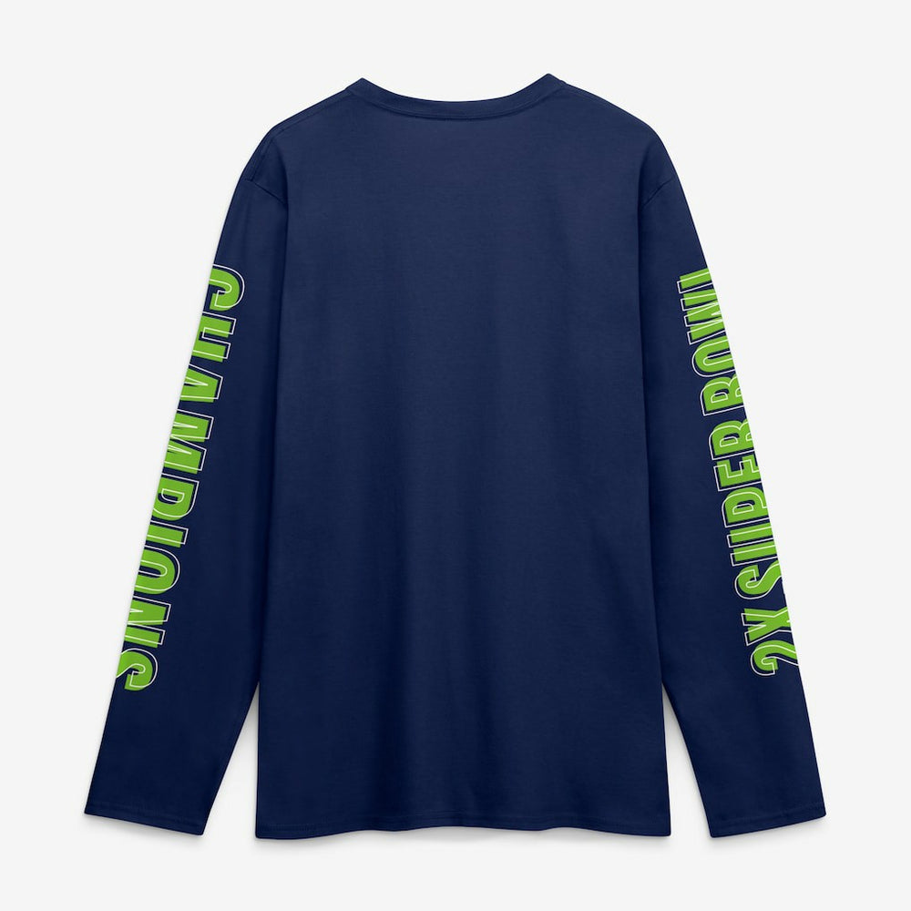 Seattle Seahawks Two-Time Super Bowl Champions Big & Tall Own The Moments Long Sleeve T-Shirt | NFL Online