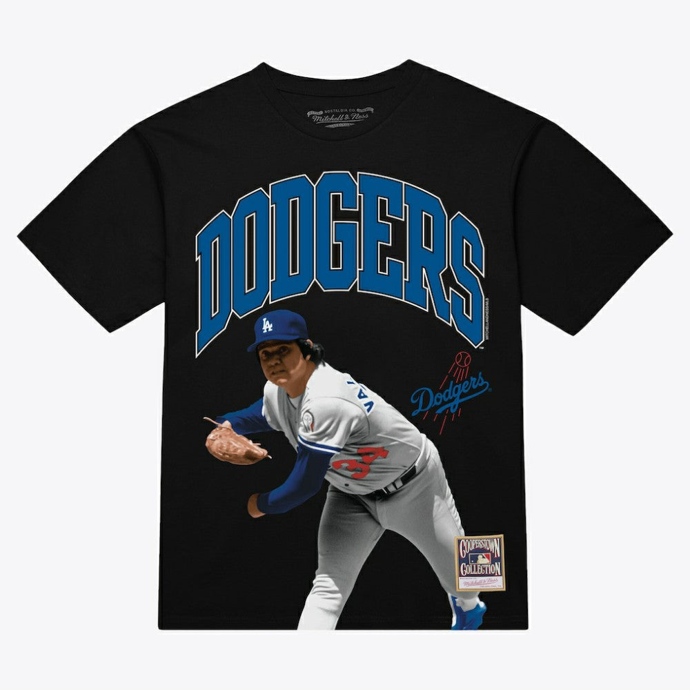 Fernando Valenzuela Los Angeles Dodgers Mitchell & Ness Photo Arch Player Graphic T-Shirt - MLB T-shirts