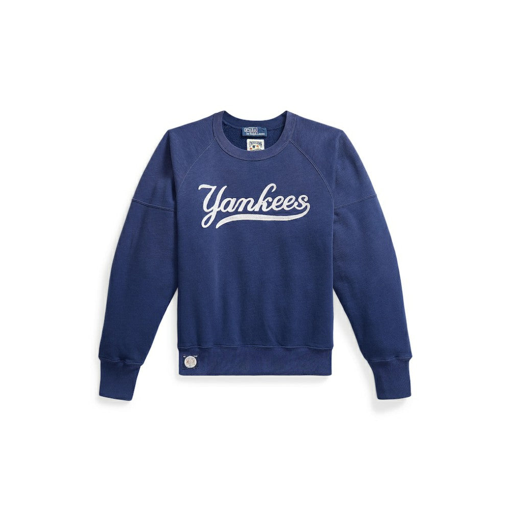 Yankees Polo Ralph Lauren Women's Vintage Knit Sweatshirt - MLB Sweatshirts