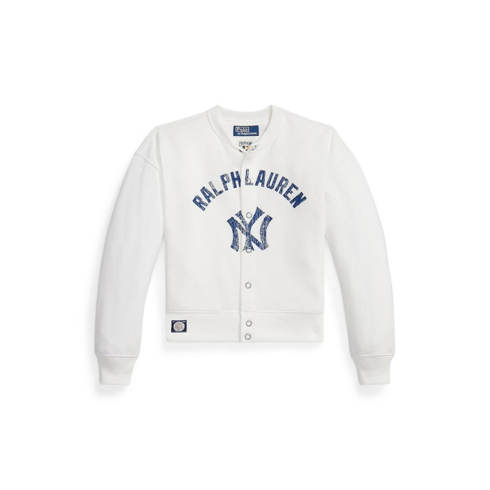 Yankees Polo Ralph Lauren Women's Seasonal Knit Full-Snap Cardigan - MLB
