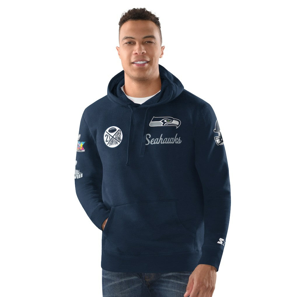Seattle Seahawks Starter Two-Time Super Bowl s Classic Fleece Hoodie | NFL On sale