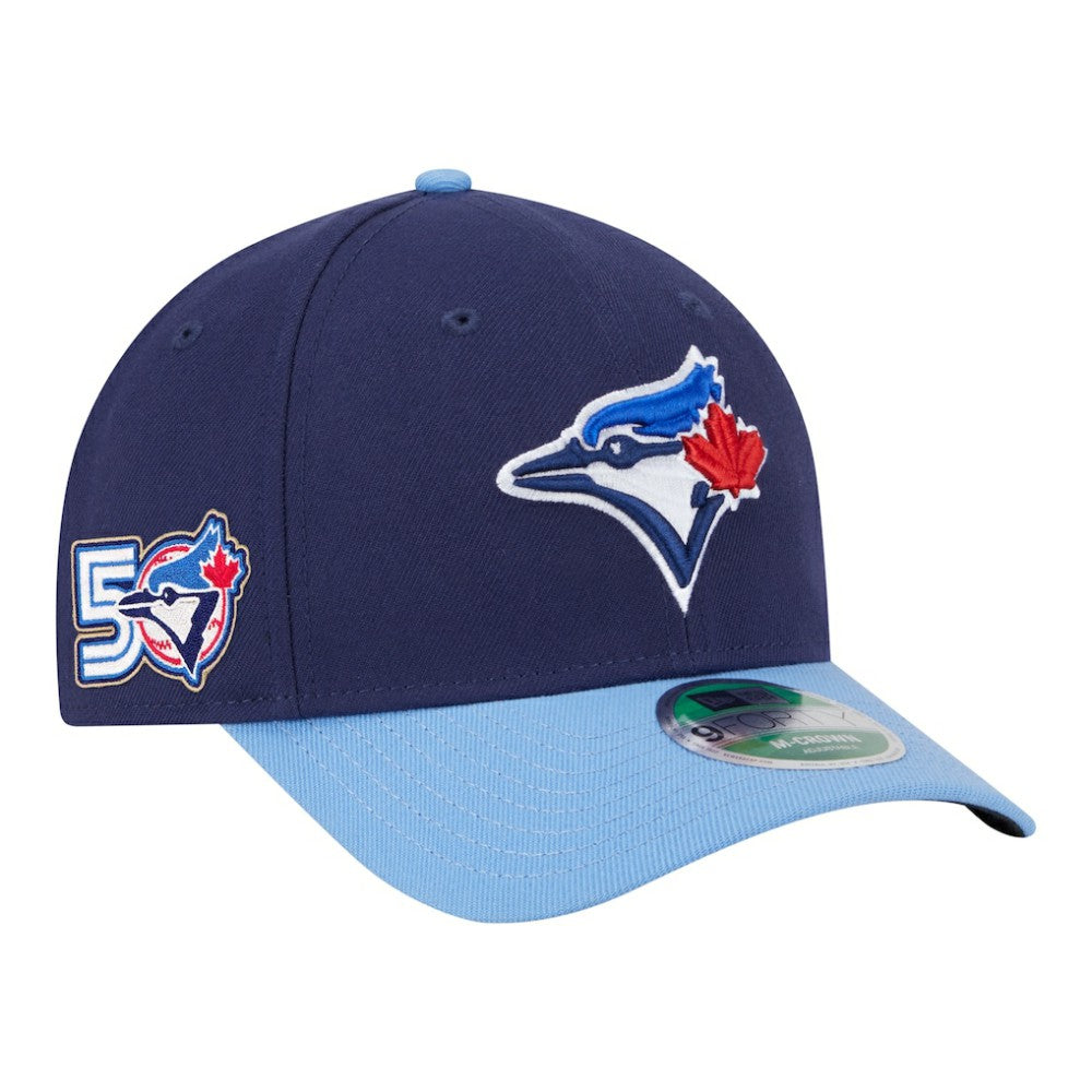 Toronto Blue Jays New Era 50th Season Player Replica Side Patch 9FORTY Adjustable Hat - MLB Hats
