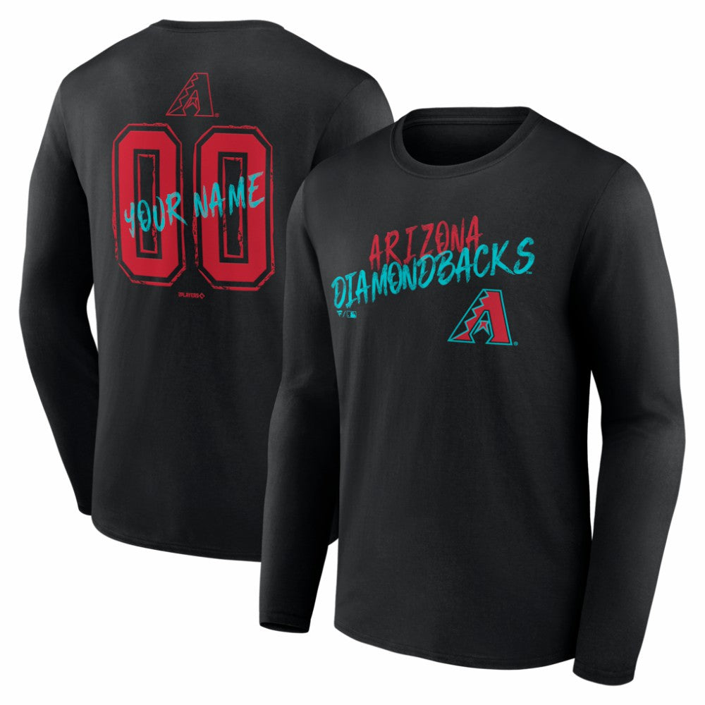 Arizona Diamondbacks  Hustle Personalized Name & Number Long Sleeve T-Shirt - MLB T-shirts