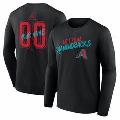 Arizona Diamondbacks  Hustle Personalized Name & Number Long Sleeve T-Shirt - MLB T-shirts