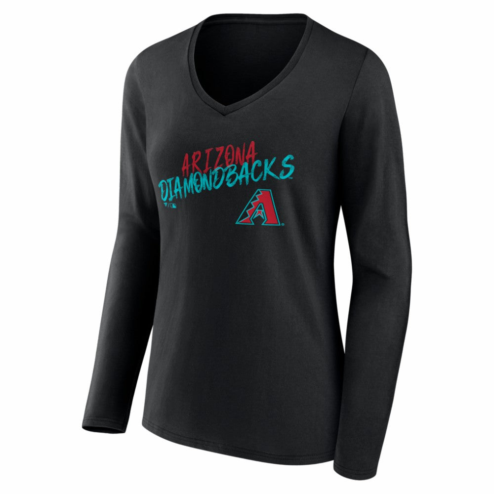 Arizona Diamondbacks Women's Hustle Personalized Name & Number Long Sleeve V-Neck T-Shirt - MLB T-shirts