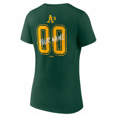 Athletics Women's Hustle Personalized Name & Number V-Neck T-Shirt - MLB T-shirts
