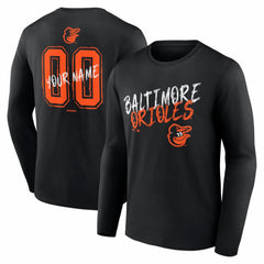 Baltimore Orioles  Hustle Personalized Name & Number Long Sleeve T-Shirt - MLB T-shirts