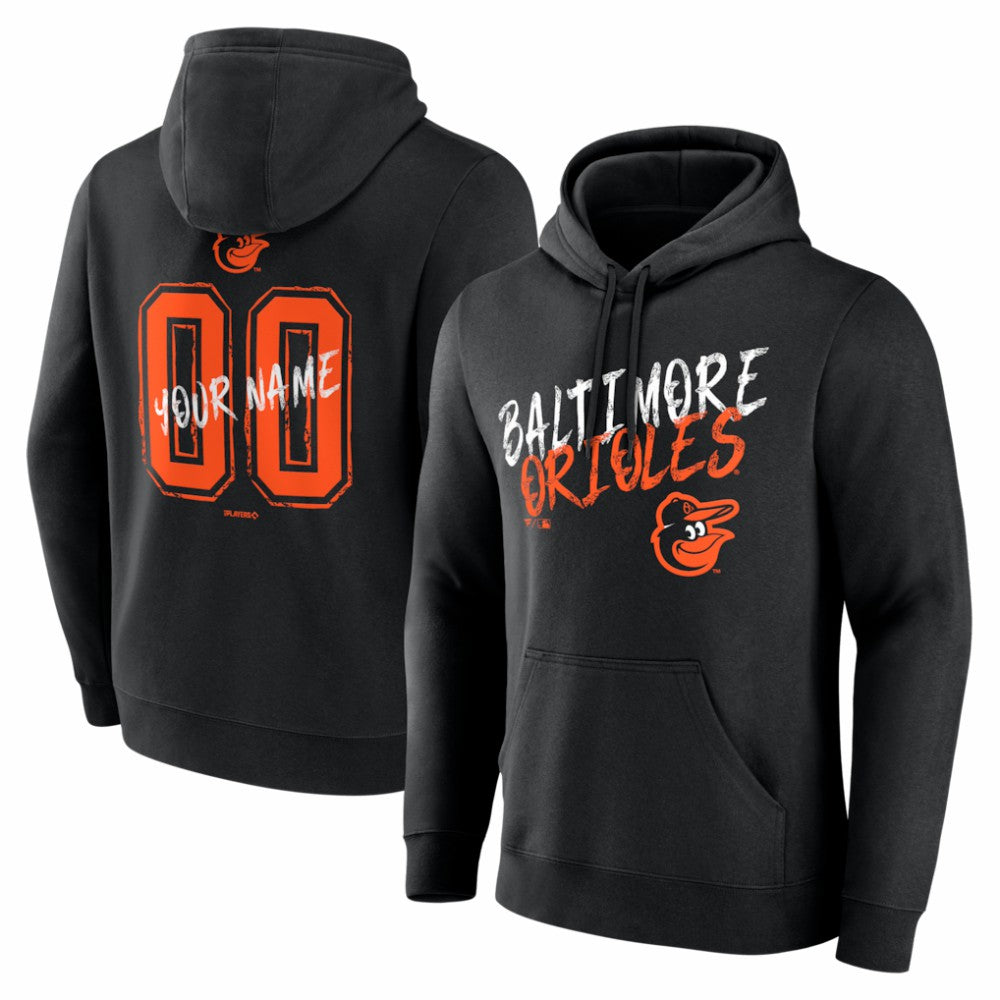 Baltimore Orioles  Hustle Personalized Name & Number Hoodie - MLB Hoodies