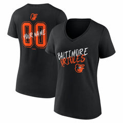 Baltimore Orioles Women's Hustle Personalized Name & Number V-Neck T-Shirt - MLB T-shirts